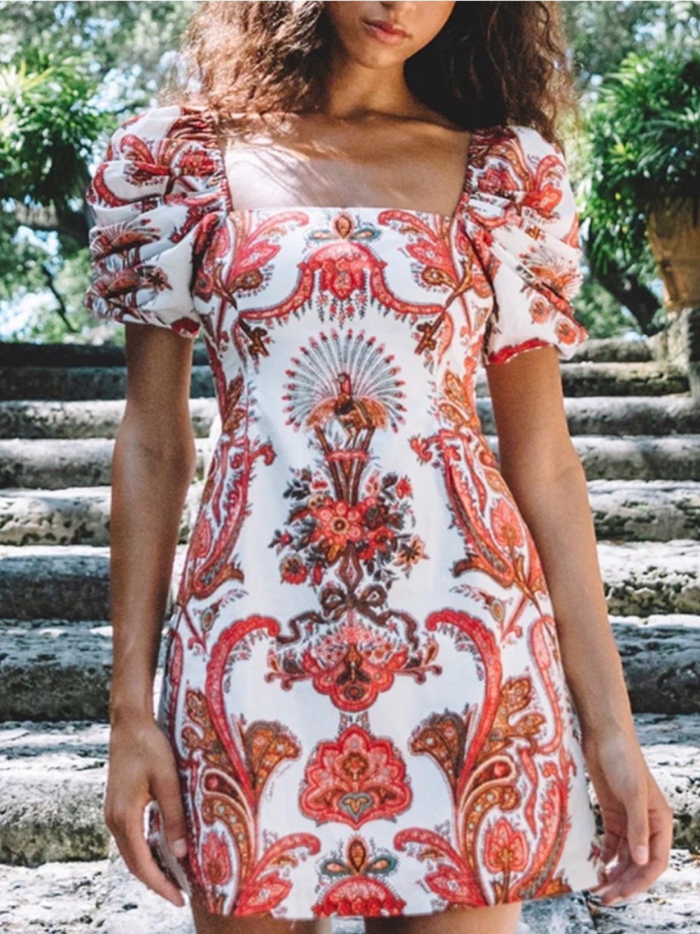 Cara Cara Kelly Mini Dress in Peacock Coral NWT
